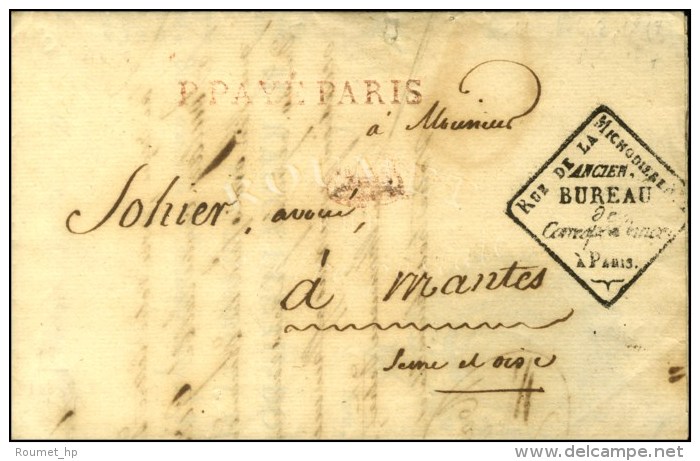 Cachet Orné RUE DE LA MICHODIERE N° 2 (S. N° 9106) Sur Lettre Avec Texte Daté De Paris Le 11... - Cartas Civiles En Franquicia