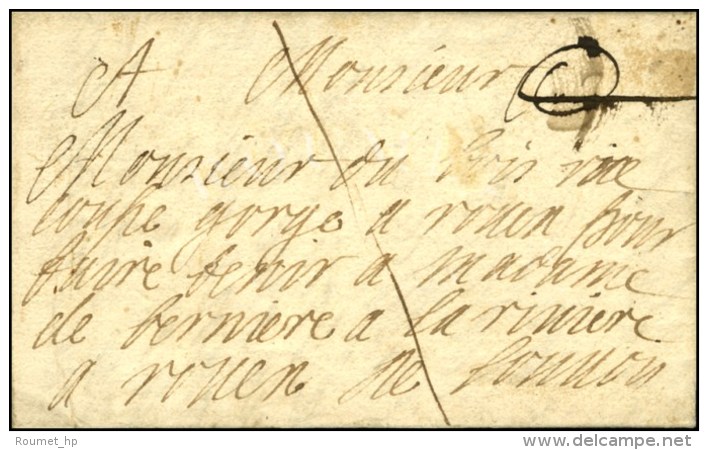Contreseing De Mme De Louvois Sur Lettre Avec Texte Non Daté '' Ce 10 Novembre '' (avant 1715). - TB. - Lettres Civiles En Franchise