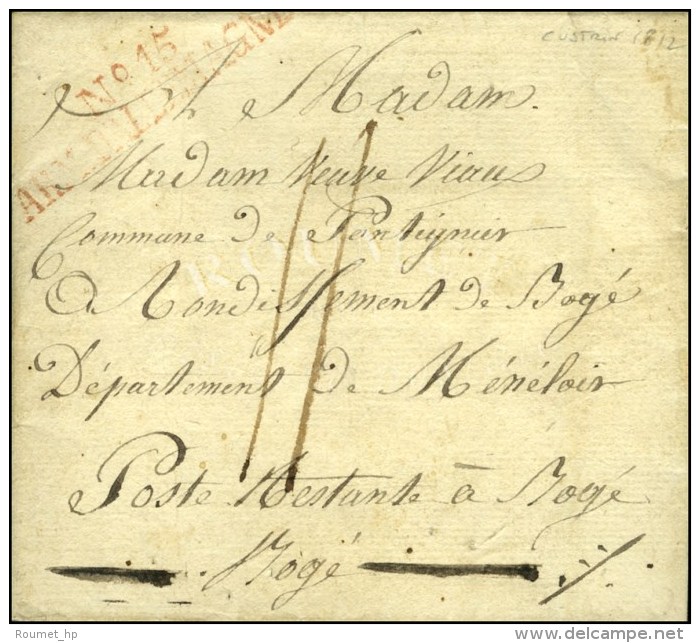 N° 15 / ARM. D'ALLEMAGNE Rouge Sur Lettre Avec Texte Daté De Castrin Le 8 Février 1812. - TB. - Marques D'armée (avant 1900)