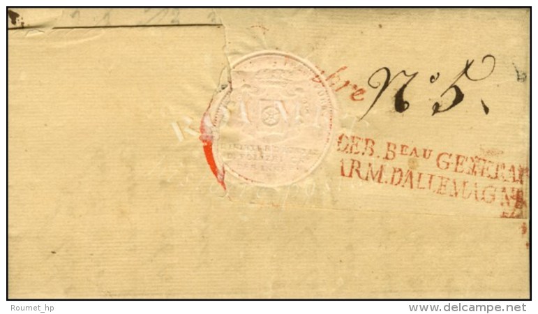 Lettre Avec Texte Daté De Hanau Le 28 Décembre 1811, Adressée à Monsieur Le Baron De... - Sellos De La Armada (antes De 1900)