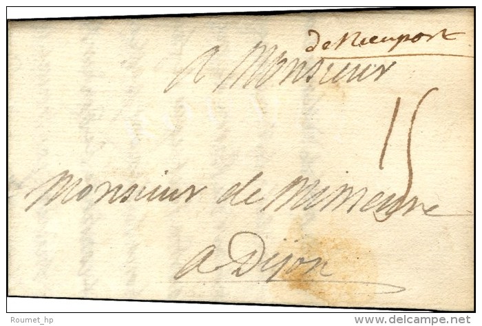 Marque Manuscrite '' De Nieuport '' Sur Lettre Avec Texte Daté Au Camp De Nieuport Le 23 Juillet 1706. - TB... - Sellos De La Armada (antes De 1900)