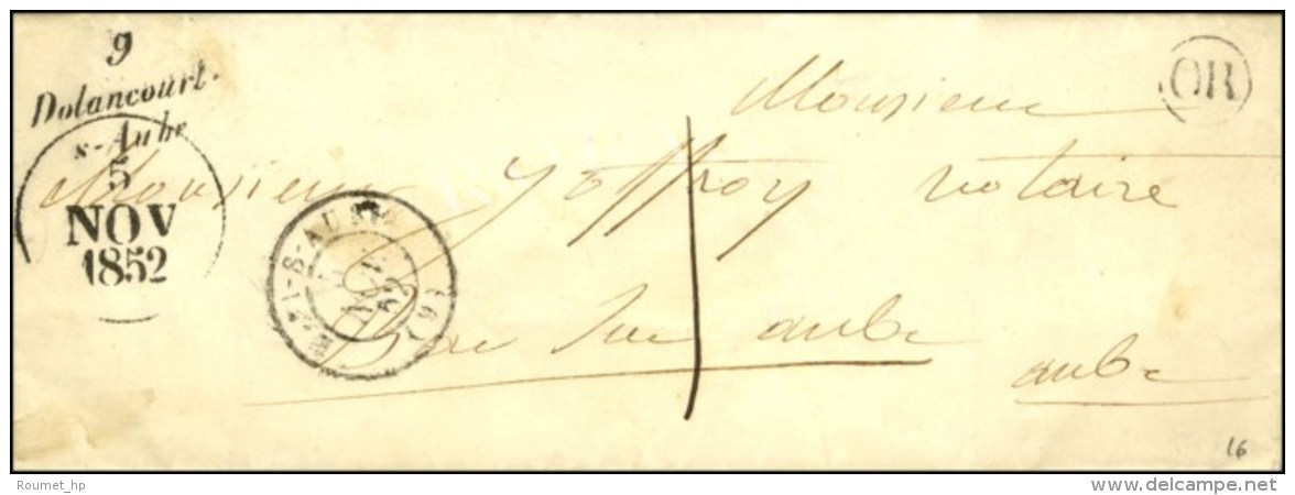 9 / Dolancourt / S-Aube, Taxe 1.Dateur A. 1852. - SUP. - 1859-1959 Lettres & Documents