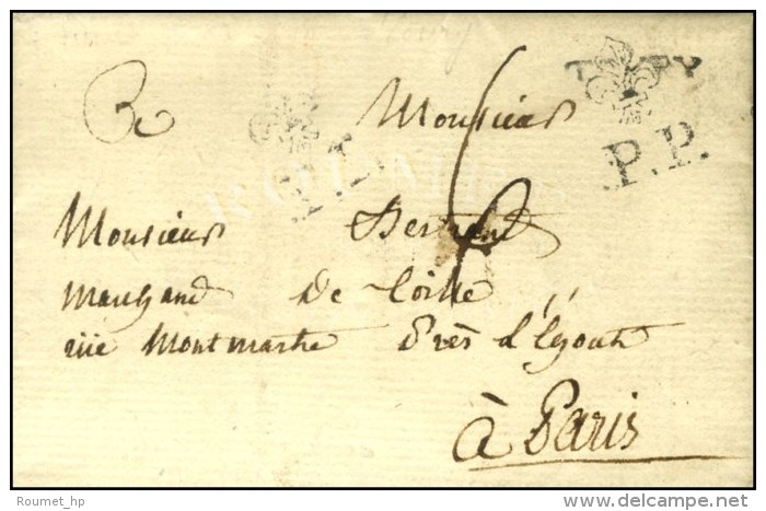 TOURY (L N° 2) Sur Lettre Avec Texte Daté Le 12 Mai 1790 Pour Paris, à L'arrivée P.P.... - 1701-1800: Precursores XVIII