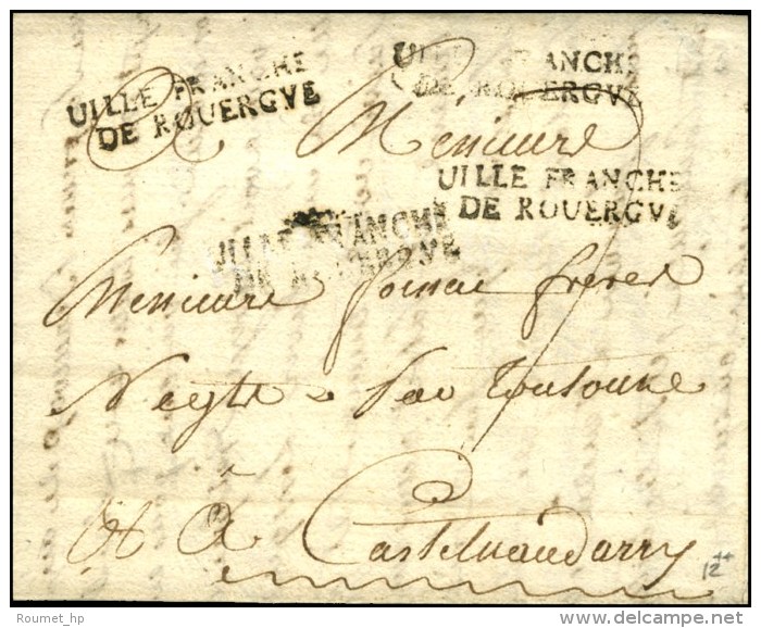 VILLEFRANCHE / DE ROUERGVE (4 Frappes) Sur Lettre Avec Texte Daté De Najac Le 30 Octobre 1779. - TB / SUP.  ... - 1701-1800: Précurseurs XVIII