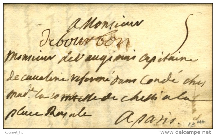 '' De Bourbon '' (L. N° 3) Sur Lettre Avec Texte Daté Le 21 Mai 1717 (1ère Date). - TB. - 1701-1800: Précurseurs XVIII