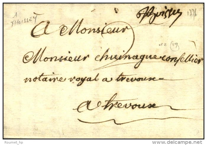 '' Thoissey '' (L N° 2) (Cote : 380). 1776. - TB. - 1701-1800: Précurseurs XVIII