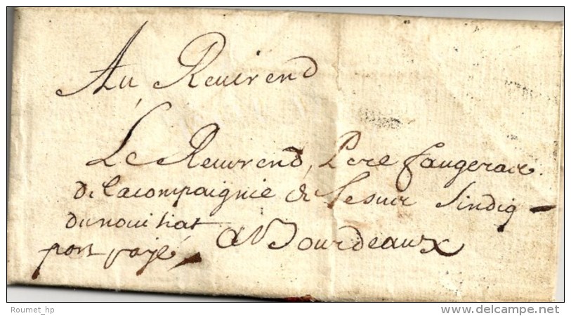 Lettre Avec Texte Daté De Cap Breton. Au Recto, Mention Manuscrite '' Port Payé ''. 1683. - TB. - ....-1700: Précurseurs