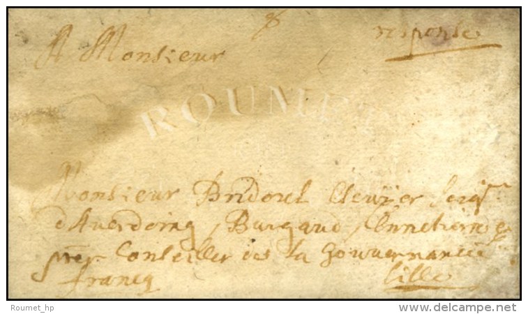 '' Franc '' Sur Lettre Avec Texte Daté De Berges Pour Lille. 1661. - TB. - R. - ....-1700: Précurseurs