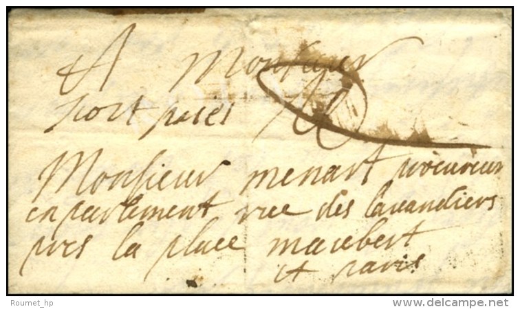 '' Port Payé '' Sur Lettre Avec Texte Daté De St Quentin Pour Paris. 1654. - TB. - R. - ....-1700: Précurseurs