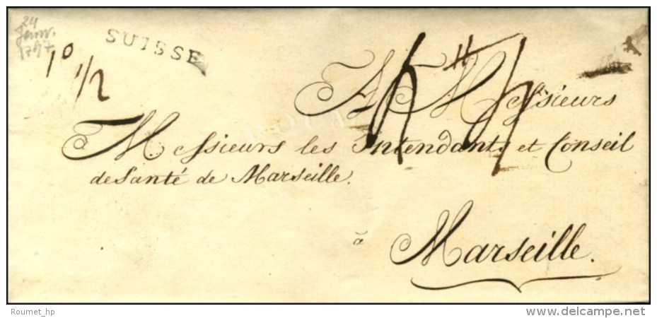 SUISSE Sur Lettre Datée De Berne Le 24 Janvier 1797 Avec Superbe Texte Sur Les épidémies. - TB... - Autres & Non Classés