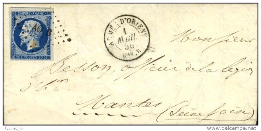 Losagne AOB / N° 14 Càd ARMEE D'ORIENT / Bau B Sur Lettre Avec Texte. 1856. - SUP. - R. - Autres & Non Classés