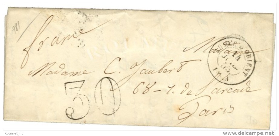 Càd ARMEE D'ORIENT / Bau A Taxe 30 DT Sur Lettre Avec Texte . 1855. - TB. - Autres & Non Classés