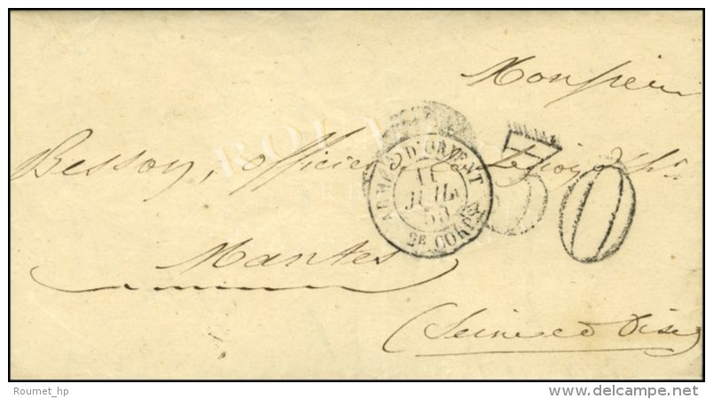 Càd ARMEE D'ORIENT /  2E CORPS, Taxe 30 DT Sur Lettre Avec Texte. 1855. - SUP. - Autres & Non Classés