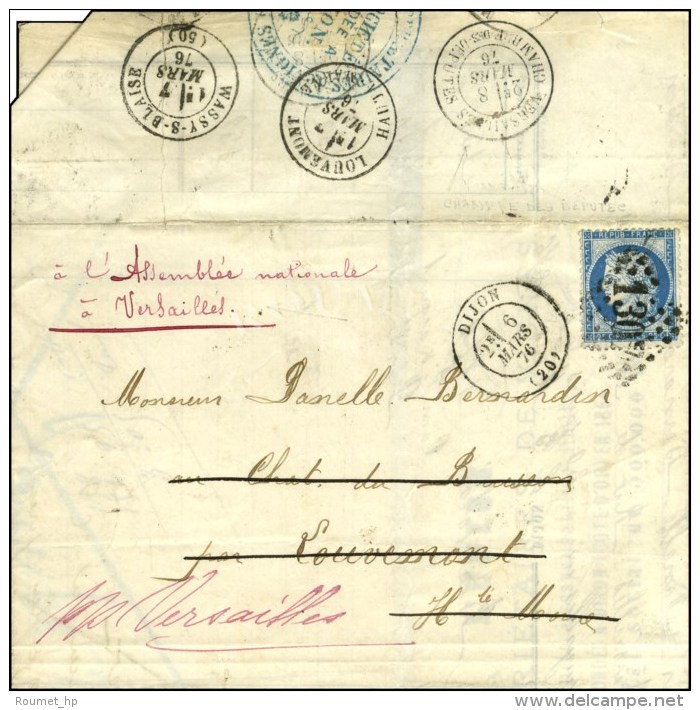 GC 1307 / N° 60 Càd T 17 DIJON (20) 6 MARS 76 Sur Lettre Adressée à L'Assemblée... - 1849-1876: Période Classique