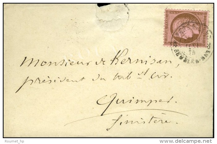 Càd VERSAILLES / ASSEMBLEE NATle / N° 58 Sur Enveloppe Ouverte Pour Quimper. 1875. - TB / SUP. - R. - 1849-1876: Période Classique