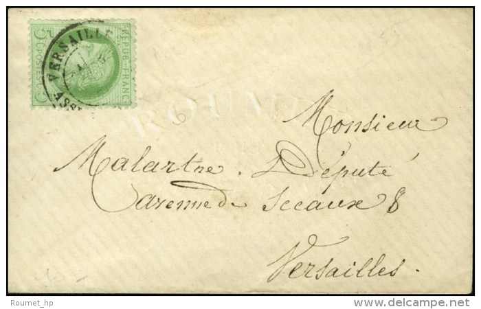 Càd VERSAILLES / ASSEMBLEE NATle / N° 53 Sur Enveloppe Ouverte Locale. 1874. - TB. - R. - 1849-1876: Période Classique