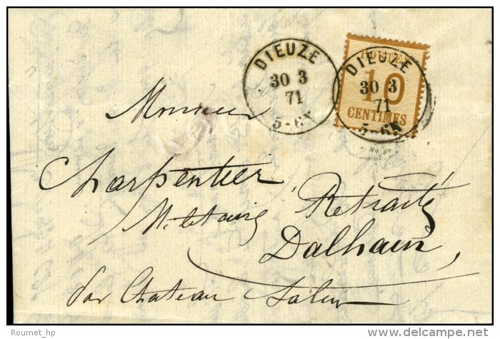 Càd DIEUZE / Als. N° 5 Sur Lettre Pour Château-Salins. 1871. - SUP. - Lettres & Documents