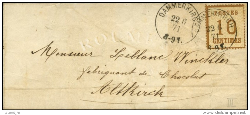 Càd DAMMERKIRCH / Als. N° 5 Sur Lettre Pour Alterkirch. 1871. - TB / SUP. - Lettres & Documents