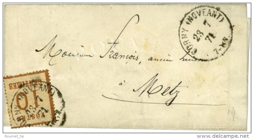 Càd CORNY (NOVEANT) / Als. N° 5 Sur Lettre Pour Metz. 1871. - TB / SUP. - Lettres & Documents