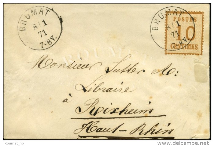 Càd BRUMAT / Als. N° 5 Sur Lettre Pour Rixheim. 1871. - SUP. - Lettres & Documents