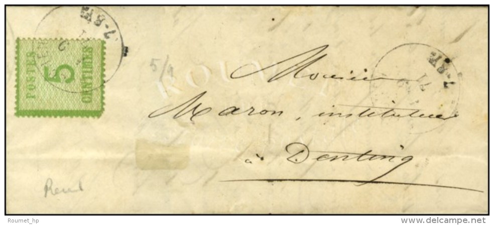 Càd BOLCHEN / Alsace N° 4 Burelage Renversé (infime Def) Sur Lettre  Locale. 1871. - TB / R. - Lettres & Documents