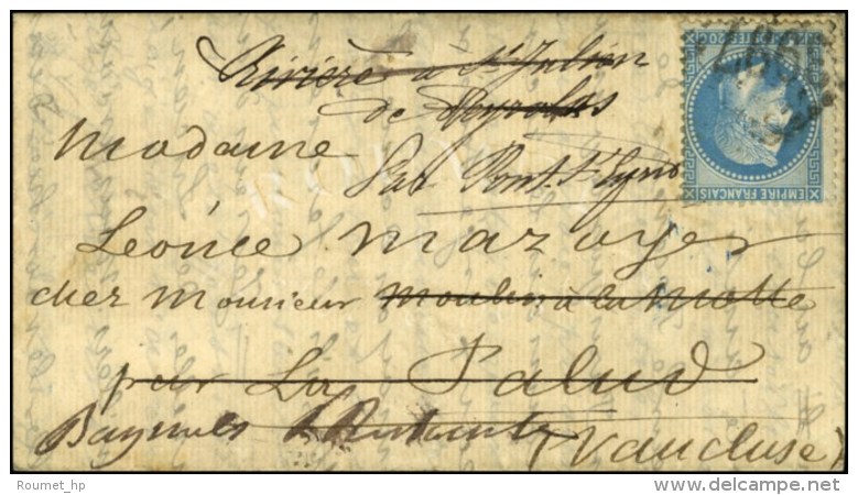Lettre Avec Texte Daté De Paris Le 16 Octobre 1870 Pour La Palud (Vaucluse) Réexpédiée... - Guerre De 1870