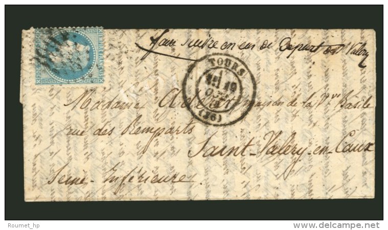 Lettre Avec Texte Daté De Paris Le 13 Octobre 1870 Pour St Valéry En Caux. GC 3997 / N° 29... - Guerre De 1870