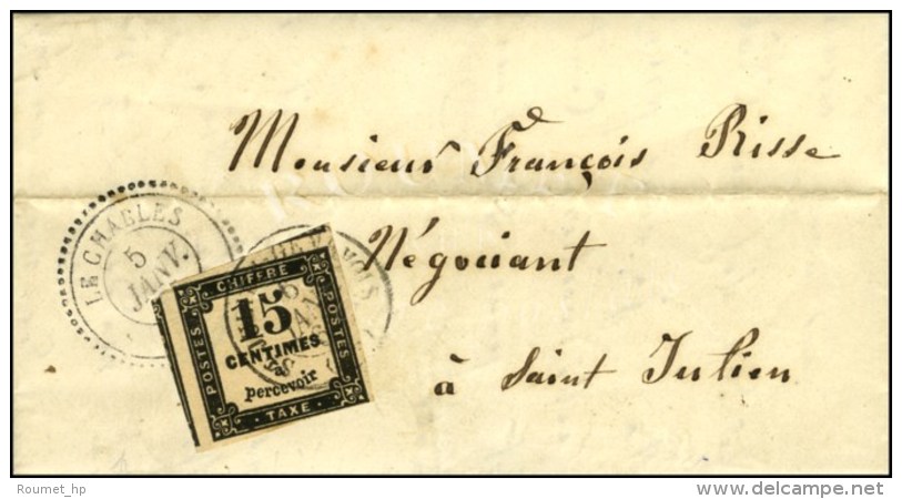 Càd T 22 LE CHABLES Sur Lettre Avec Texte Adressé Localement à St Julien, Taxe N° 3 Obl... - 1859-1959 Lettres & Documents