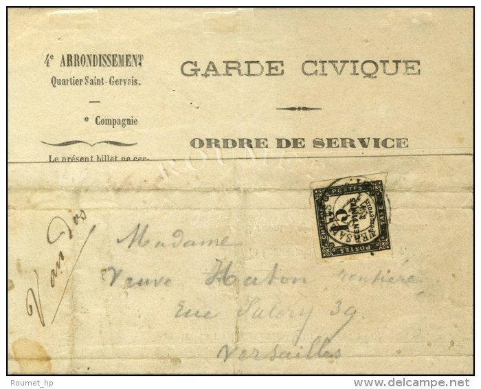 Càd VERSAILLES 27 MAI 71 / Taxe N° 3 (période De La Commune) Sur Ordre De Service De La Garde... - 1859-1959 Lettres & Documents