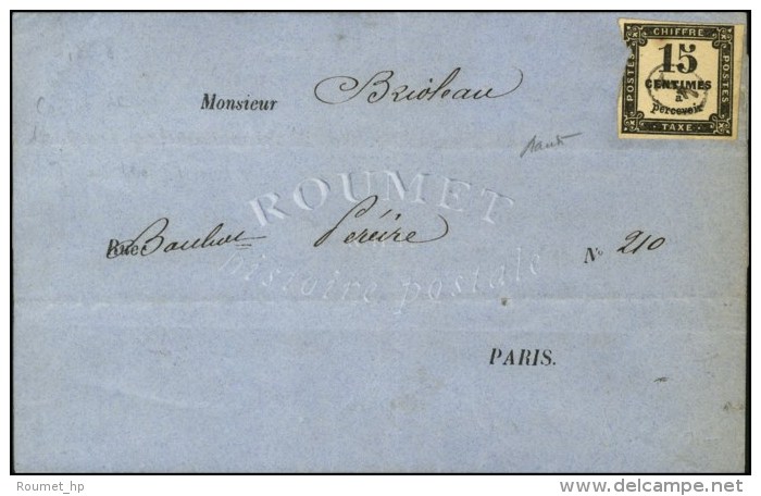 Boite Supplèmentaire Urbaine / Taxe N° 3 (def) Sur Lettre Avec Texte Daté De Paris Pour Paris Le... - 1859-1959 Lettres & Documents