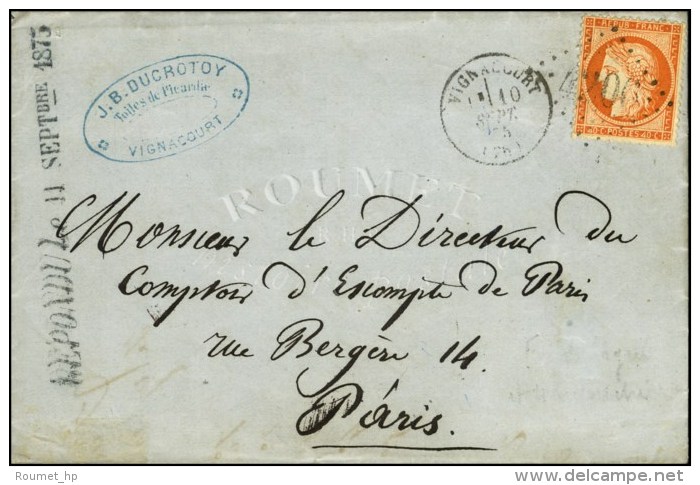 GC 4206 / N° 38 Variété 4 Large Càd T 16 VIGNACOURT (76). 1875. - TB. - 1870 Asedio De Paris