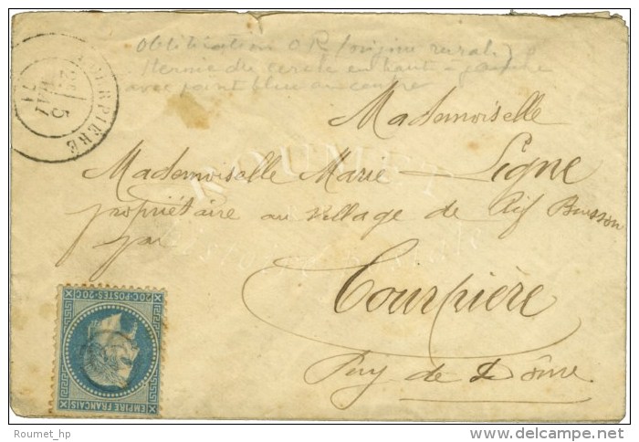 B. RUR. OR / N° 29 Càd T 17 COURPIERE Sur Lettre En Double Port Local. 1871. - TB. - 1863-1870 Napoléon III Con Laureles