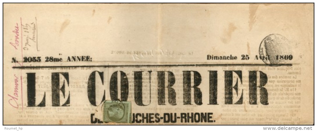 Càd ARLES / N° 19 + Timbre Impérial 2c. Sur Journal Entier. 1869. - TB. - 1862 Napoléon III
