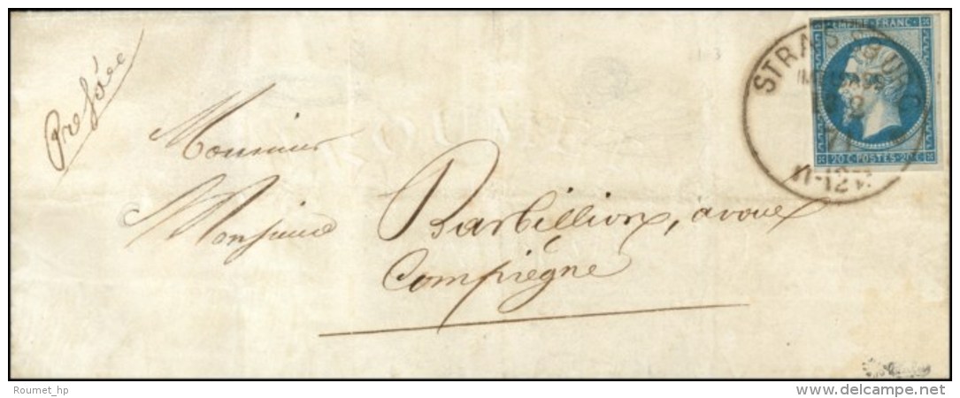 Càd STRASSBURG / IM ELSASS / N° 14. 1871. Usage Exceptionnellement Tardif Du N° 14. - SUP. - RR. - 1853-1860 Napoléon III