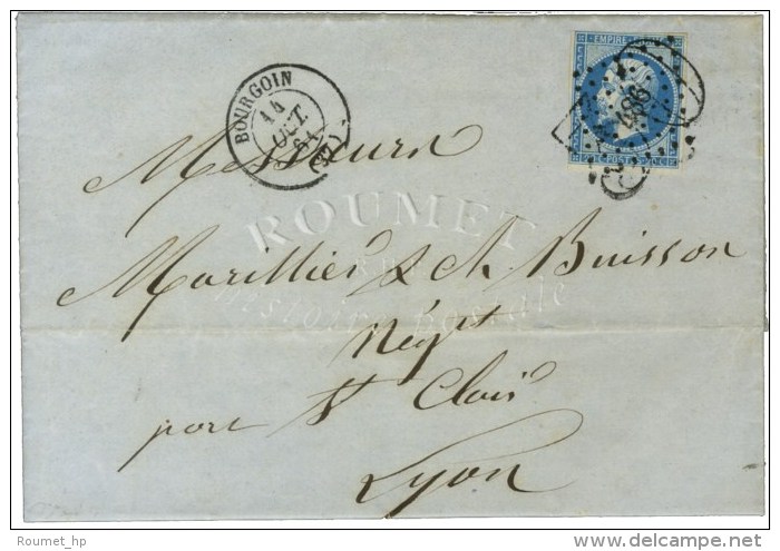 PC 486 + Taxe 30 DT / N° 14 Càd T 15 BOURGOUIN (37). 1861. - SUP. - 1853-1860 Napoléon III