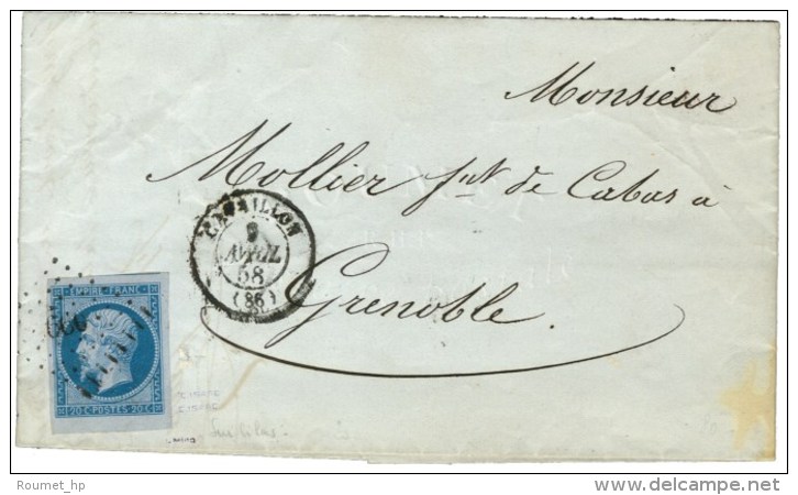 PC 660 / N° 14 Bleu Sur Lilas Bdf Càd T 15 CAVAILLON (86). 1858. - TB. - 1853-1860 Napoléon III