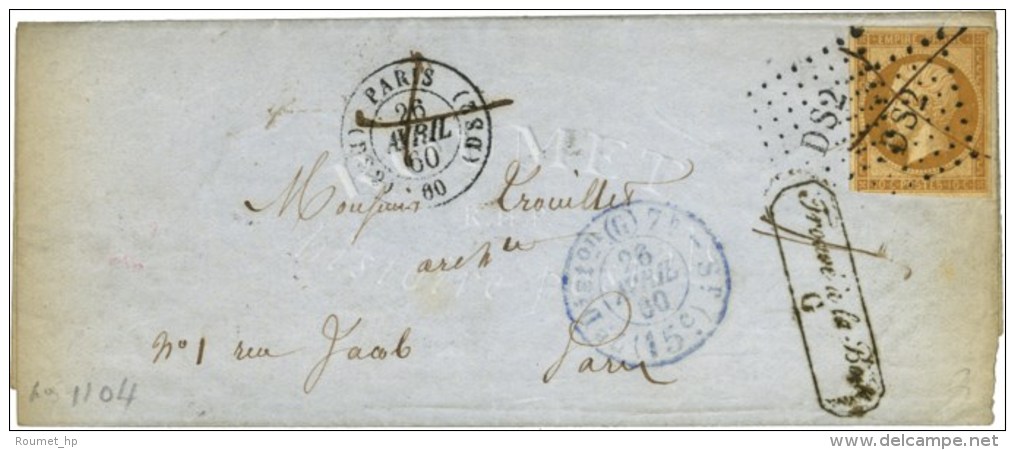 Losange DS2 / N° 13 Càd (DS2) PARIS (DS2) + Griffe Trouvé à La Boite Et Càd... - 1853-1860 Napoléon III