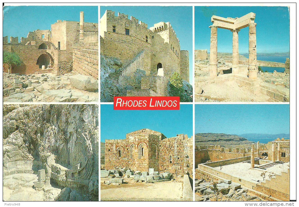 Rodhes, Rodi (Grecia, Greece) Lindos, Views, Vedute, Ansichten, Vues - Griekenland