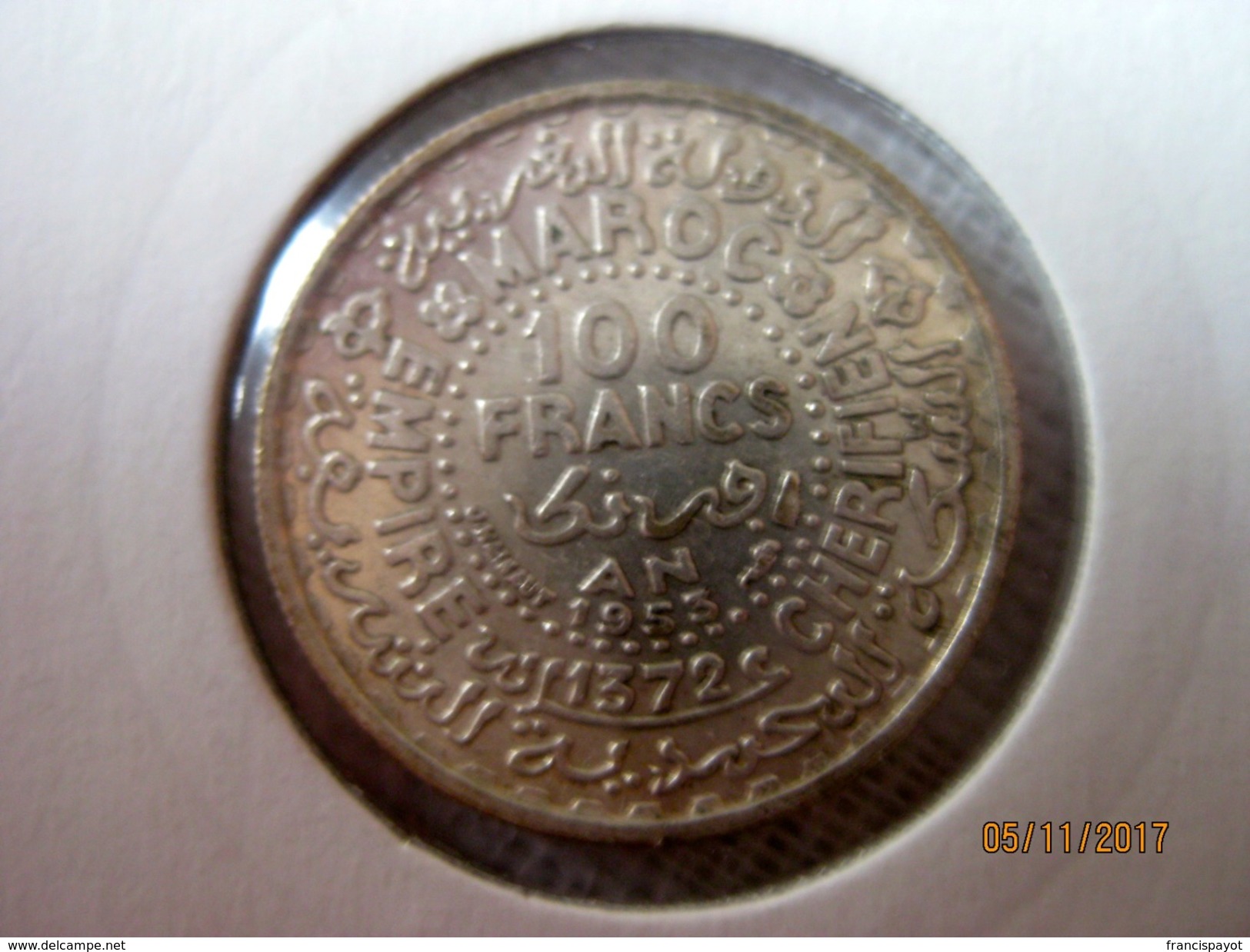 100 Francs 1953 (argent) - Maroc