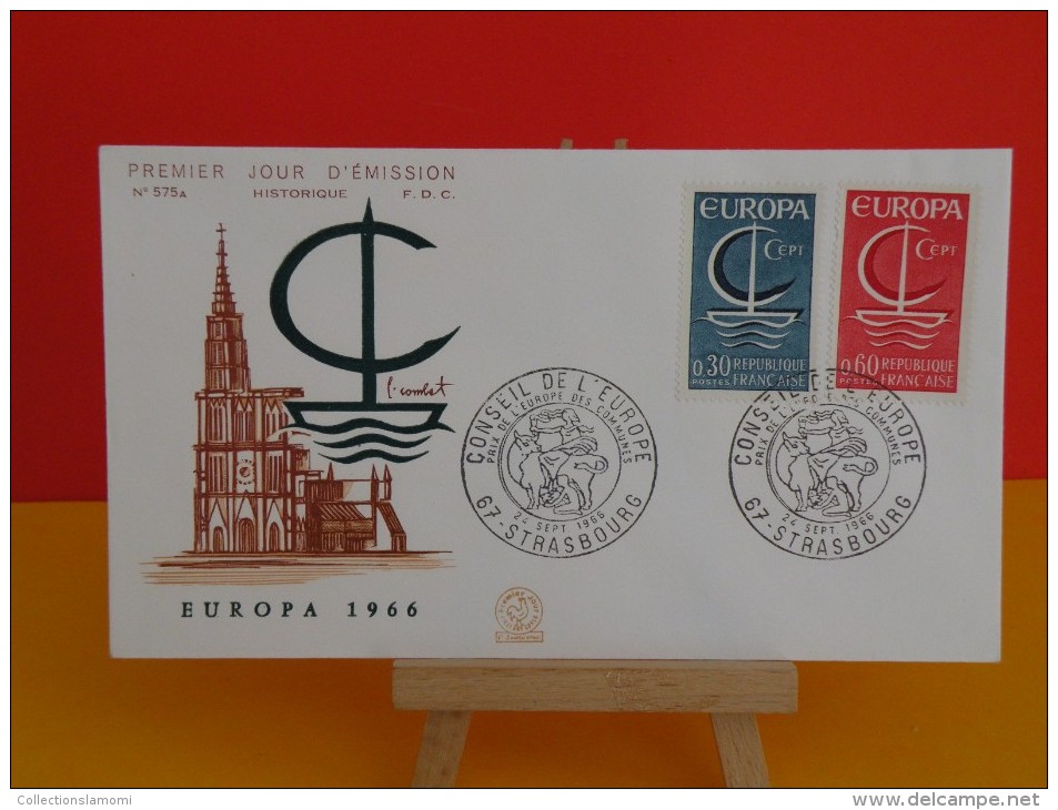 FDC- Europa CEPT 1966, Conseil De L'Europe - 67 Strasbourg - 24.9.1966- 1er Jour, Coté2 € - 1966