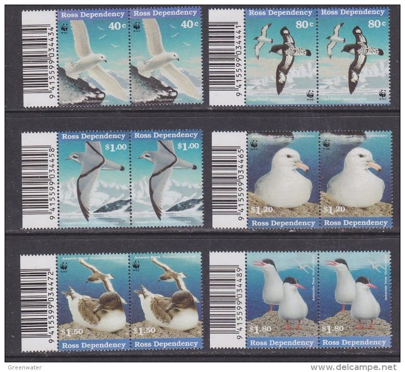 Ross Dependency 1997 Sea Birds /WWF 6v (pair + Code)  ** Mnh (30413) - Ongebruikt