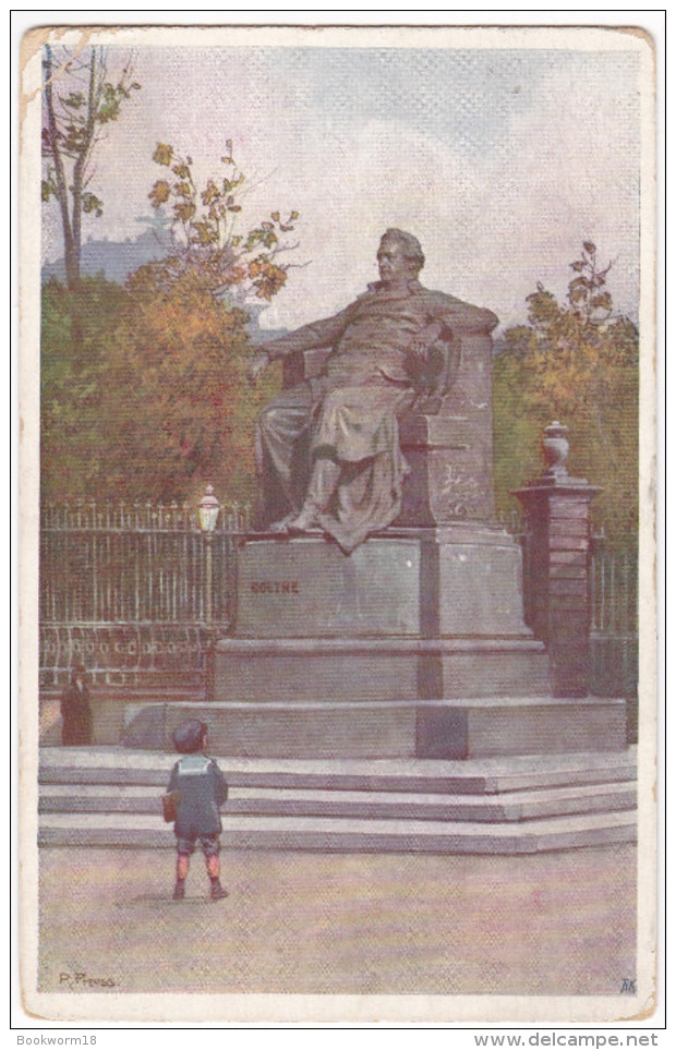 521 PROVINZ SACHSEN Mi 85wa Goethe Denkmal Postcard To Ungarn - Autres & Non Classés