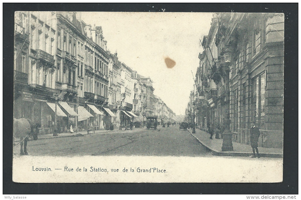 CPA - LOUVAIN - LEUVEN - Rue De La Station - Rue De La Grand'Place - Feldpost 1915   // - Leuven