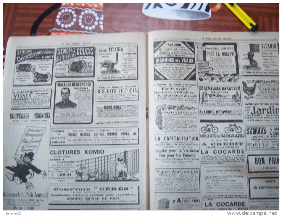 LE PETIT JOURNAL AGRICOLE 4/0/1914 AVEC PUB 16 PAGES LES POULES DE MA TANTE LES PIGEONS LEUR LOGEMENT - 1900 - 1949