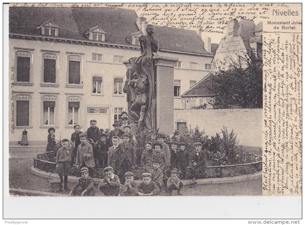 NIVELLES MONUMENT JULES DE BURLET - Nivelles