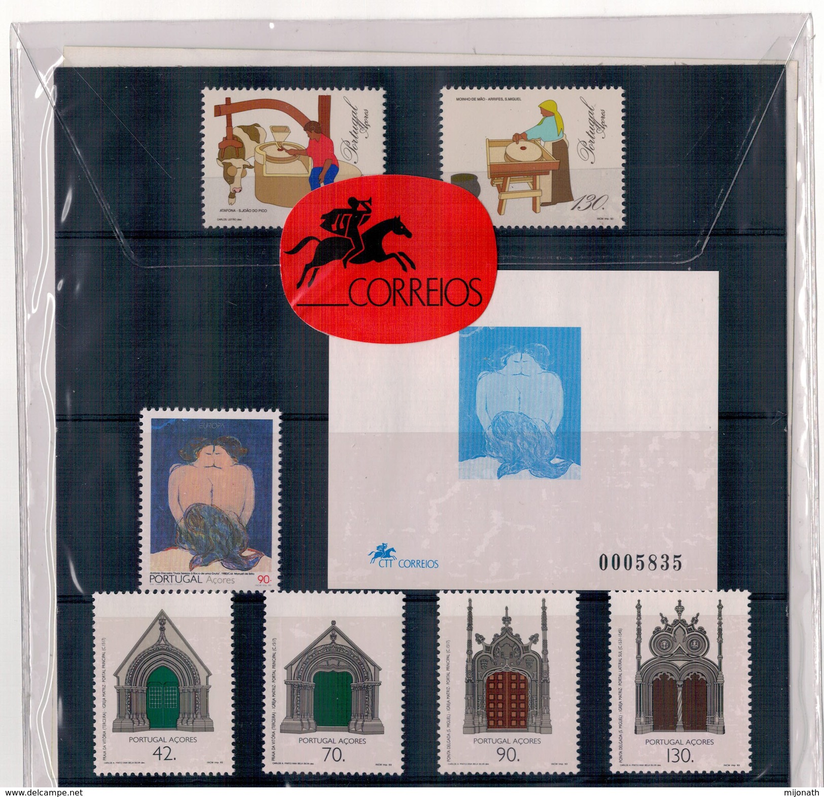 Ph-PORTUGAL - Açores Carteira De Selos  1993 - Années Complètes