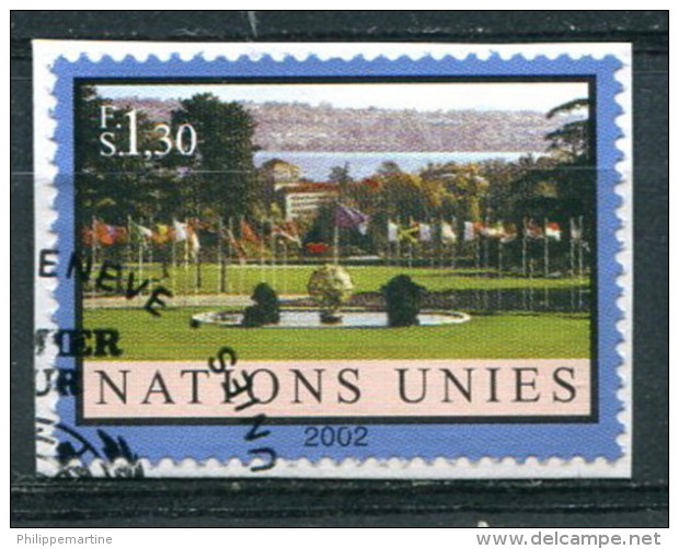 Nations Unies Genève 2002 - YT 446 (o) Sur Fragment - Gebruikt
