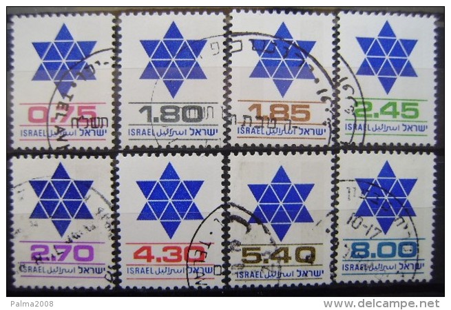 ISRAEL - IVERT 594/95 + 659+704+759/60+754/55 - SERIE BASICA USADOS  - ( H000 ) - Gebraucht (mit Tabs)