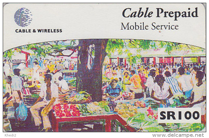 Télécarte Pour Téléphone Portable / Afrique  - SEYCHELLES 2 / Le Marché Market - Africa Mobile Phone Prepaid Phonecard - Seychelles