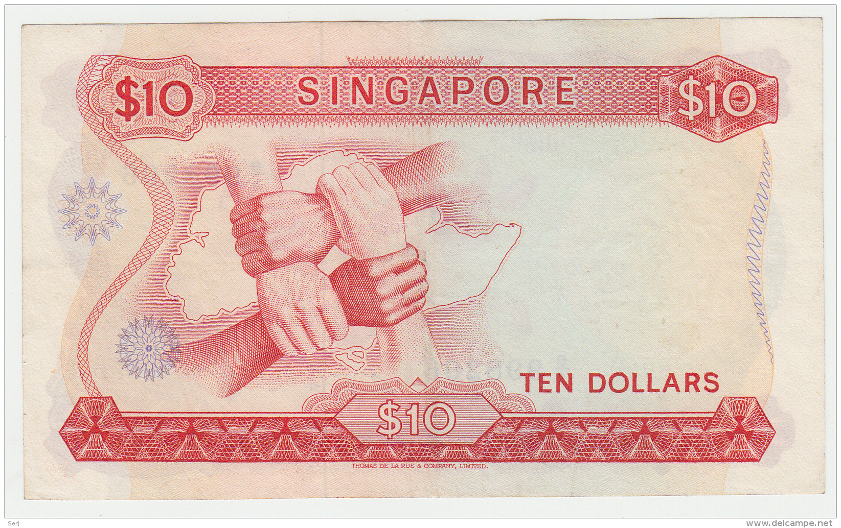 Singapore 10 Dollars 1972 VF++ Pick 3c  3 C - Singapur